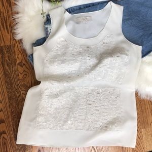 Ann Taylor Loft XS sleeveless cream top